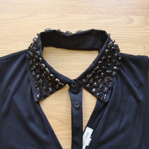 Urban Outfitters Beaded Collar Tank | Size Small - Picture 1 of 5